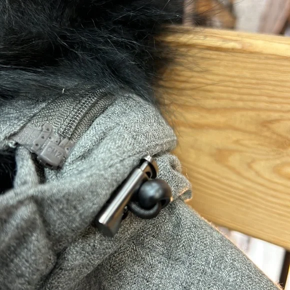 NWT,tahari mens real fur top puffer jacket light grey - Picture 14 of 17